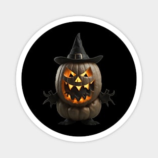 Halloween pumpkin with hat Magnet